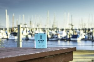 Ahoy wine box on dock